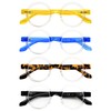 Eyekepper Paquete de 4 gafas de lectura redondas para mujer