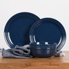 Stoneware Dinnerware Set. Dishes for 4. Plates and Bowls Set.