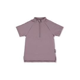 Sterntaler Short-sleeved swimming shirt, swimming shirt made of swimwear fabric, UV shirt for girls with UV protection 50+ and zip, rash guard baby and children for bathing fun, pale purple, 110,