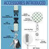 ID Badge Holder with Retractable Lanyard and Keychain, Badge Reel