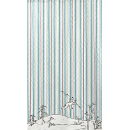 Noren Workshop 91173 Noren Choju-giga Tapestry for Shops, Stylish, Striped, Width 33.5 x Length 59.1 inches (85 cm) x Length 59.1 inches (150 cm)