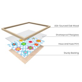 HAUS AND HUES Y2K Posters For Room Aesthetic - Trippy Posters for Room, Aesthetic Wall Posters, Aesthetic Wall Prints for Bedroom (Beige Frame, 12x16)