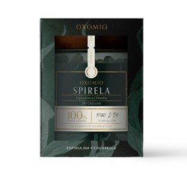 Spirela de OXOMIO - Immune Espirulina y Chlorella Orgánicas para sistema inmunológico 180 cápsulas