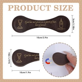 Christian Magnetic Leather Bookmarks: 3 PCS Bible Verse Book Marks, Scripture Book Marker Clips for Religious Gifts, Reading Accessories for Women Men, Bible Study Church School Office Supplies