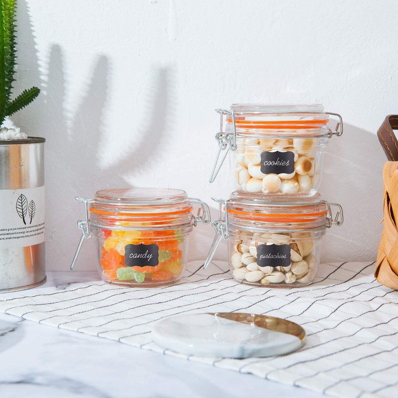 Small Glass Jars With Airtight Lids,Encheng Glass Spice Jars 5