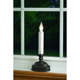 Xodus Innovations FPC1520A Battery Operated LED Flameless Window Candle, Aged Bronze/Black Finish with Dusk to Dawn Sensor