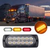 4PCS 12 Strobe LED White Light+Yellow Light Hazard Beacon Emergency