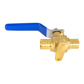 EFIELD 3/4-inch Pex Crimp Shut-off Brass Ball Valve with Drop-ear, Blue Levels, ASTM F1807, No Lead,(VALVE411)