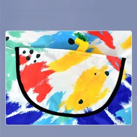 Huahui Kids Art Smock Waterproof Child Painting Apron (Long Sleeves, M)