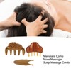 Sandalwood Meridian Comb Nose Massager Rosewood Scalp Massage Comb Set