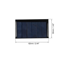 MECCANIXITY Mini Solar Panel Cell 3V 90mA 0.27W 62mm x 36mm for DIY Electric Power Project Pack of 5