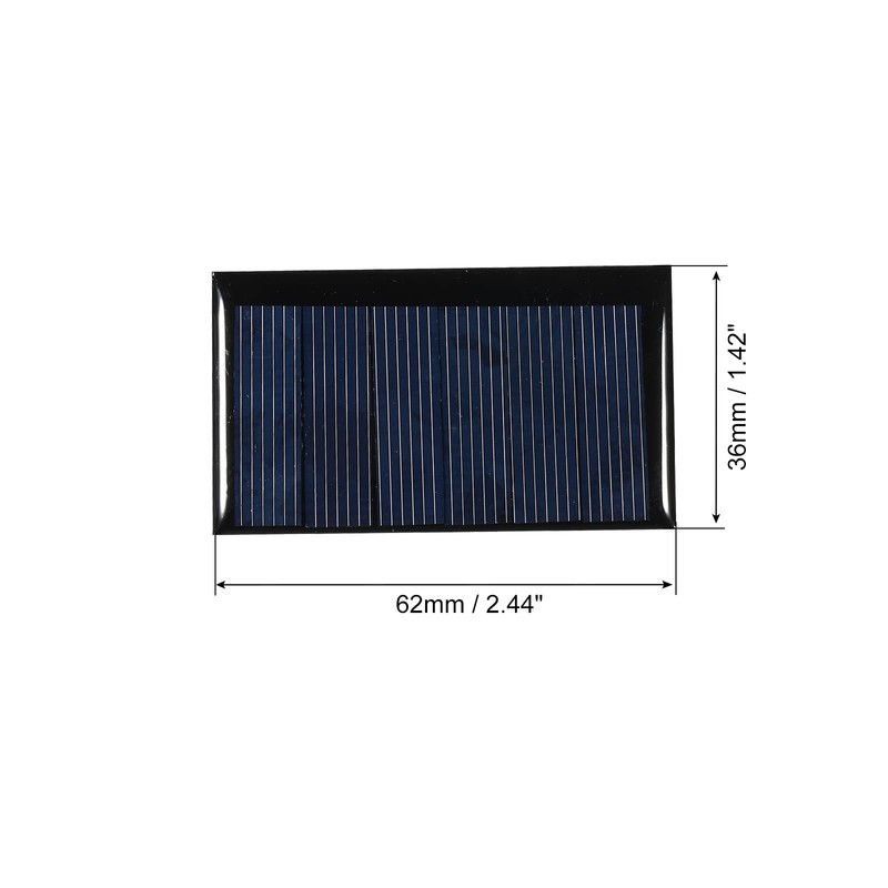 MECCANIXITY Mini Solar Panel Cell 3V 90mA 0.27W 62mm x