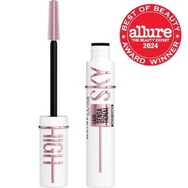 Maybelline New York Lash Sensational Sky High Serum Infused Lash Primer for Mascara, Lengthening, Thickening, Tinted and Washable Formula, Soft Black 