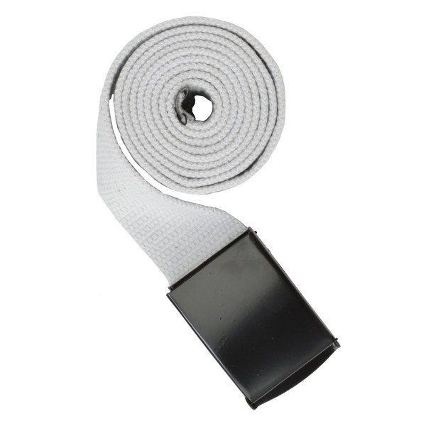 MARSHAL Wallet Flip-Top Buckle Fabric Belts with Brass Black Buckle