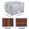 ENGPOW File Box with Lock,Fireproof Document Box with Pockets,Collapsible File