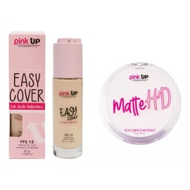Pink Up Polvo Mate Hd + Maquillaje Líquido  Easy Cover Pink Up