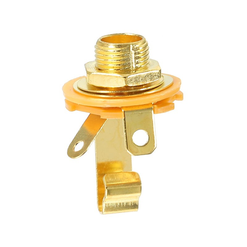 sourcing map Guitar Input Jack 1/4" Stereo Jack Mono Panel