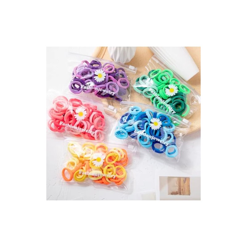 100pc 2.5cm Donas Ligas Scrunchies Elásticas Sin Costura para Cabello