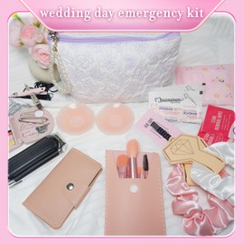 IZEO Bridal Wedding Emergency Kit - Women's Wedding Day Emergency Kit 30+ Essential Items for Bride Daily Use with Makeup Bag