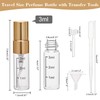 Beomeen 24Pcs 3ML Clear Glass Perfume Travel Refillable Spray Bottles,