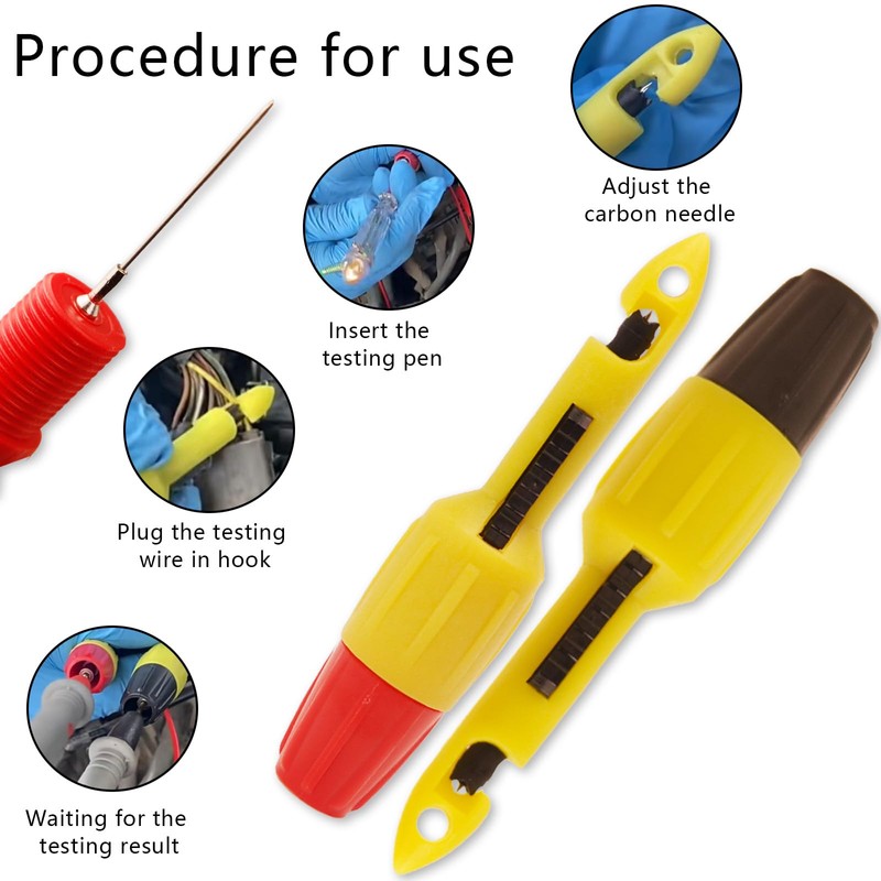 Abvsdu 2 Pcs Wire Piercing Probe Insulation Piercing Clip Set