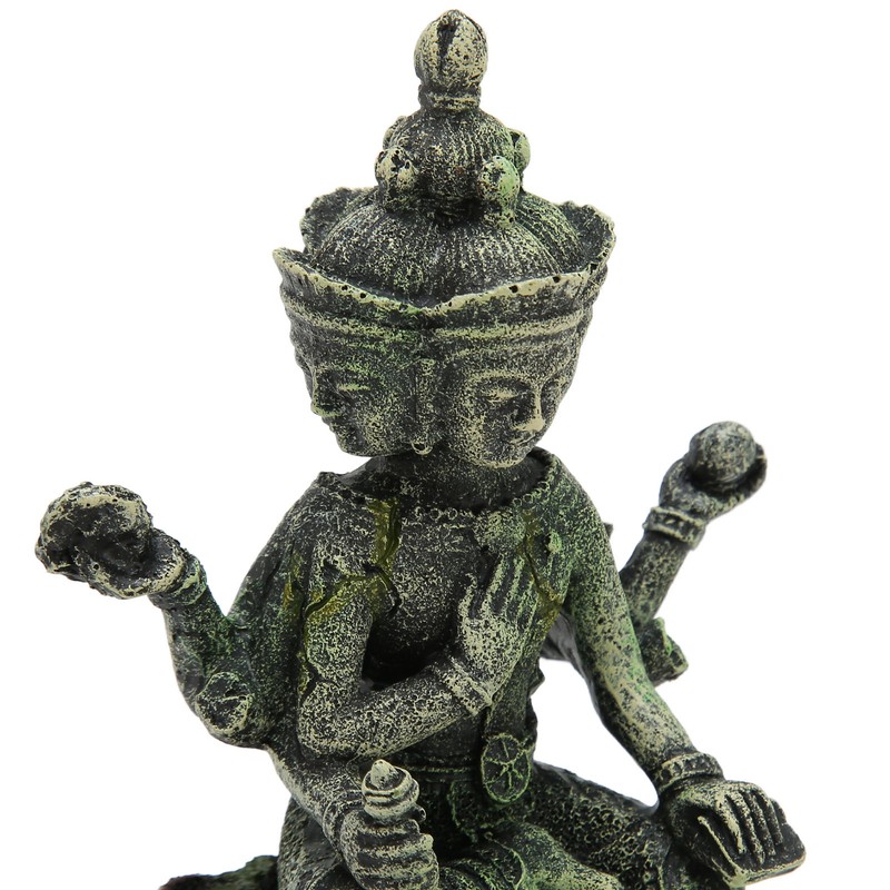 Aquarium Buddha Statue Decoration Resin Aquascaping Fish Tank Meditating Buddha