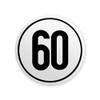 Speed Sign 60 km/h on Aluminium for Germany Truck Tractor