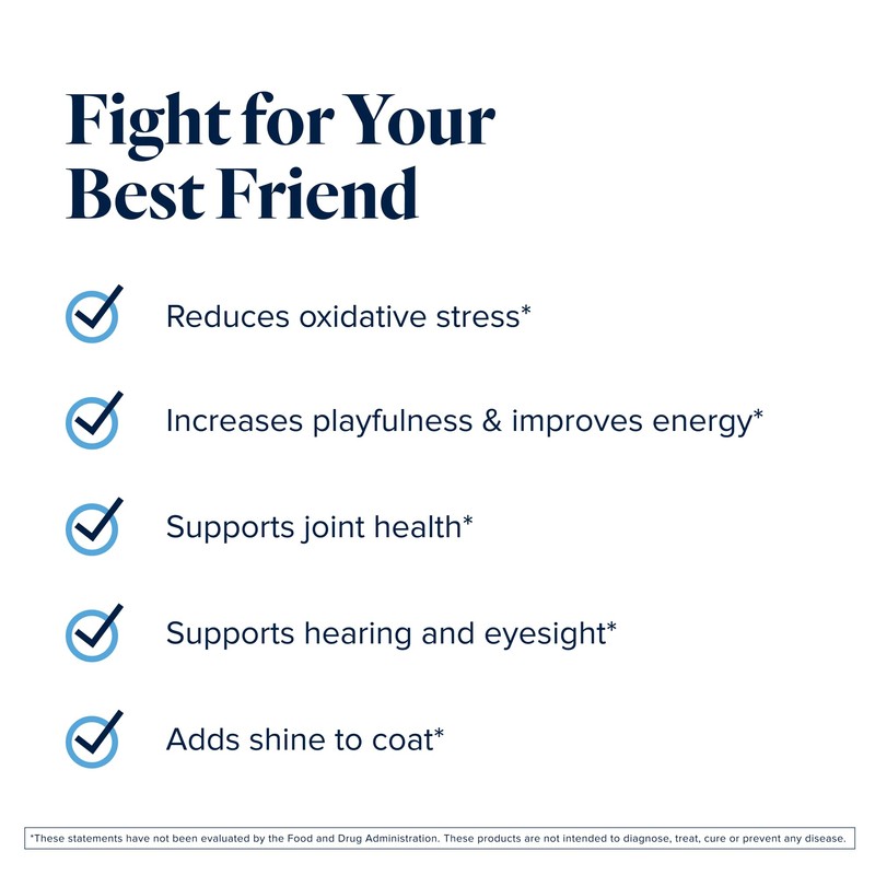 Petandim Dog Vitamins (30 Chewable Tablets), Antioxidants Reduce Oxidative Stress,