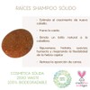 Raíces Shampoo Sólido Orgánico 2 en 1 Anti-Caída, Crecimiento y