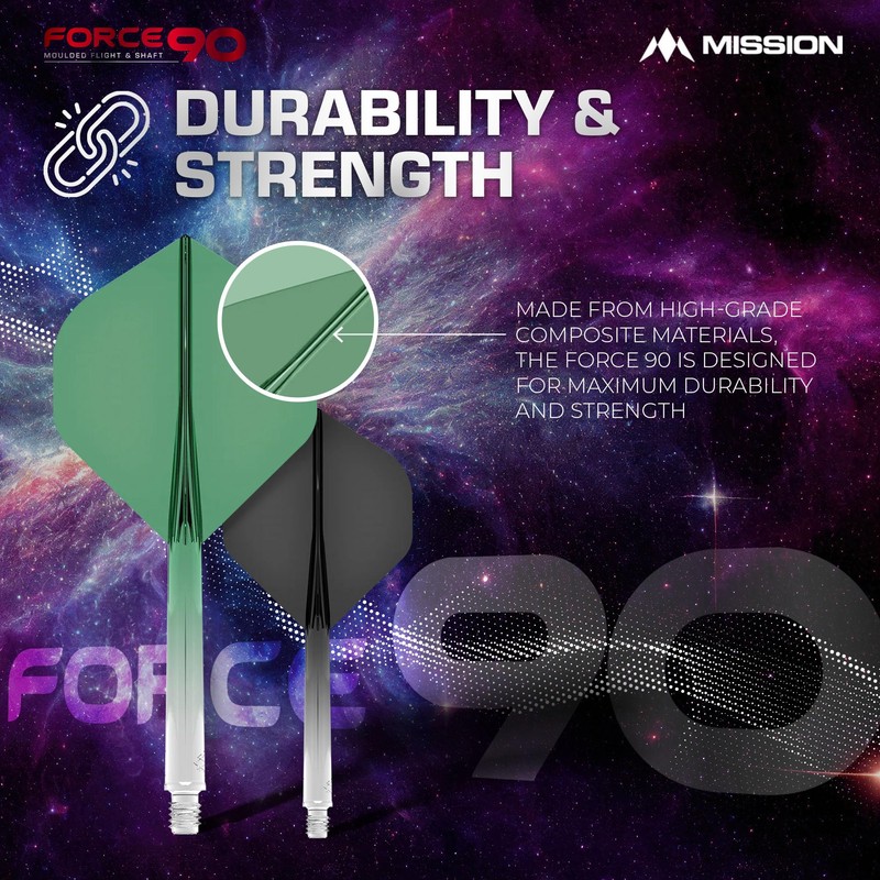 Mission Darts Force 90 | Integrated Precision Molded Dart Flights