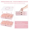 Stackable Snackle Box Container with 2 Lids, 14 Compartments -