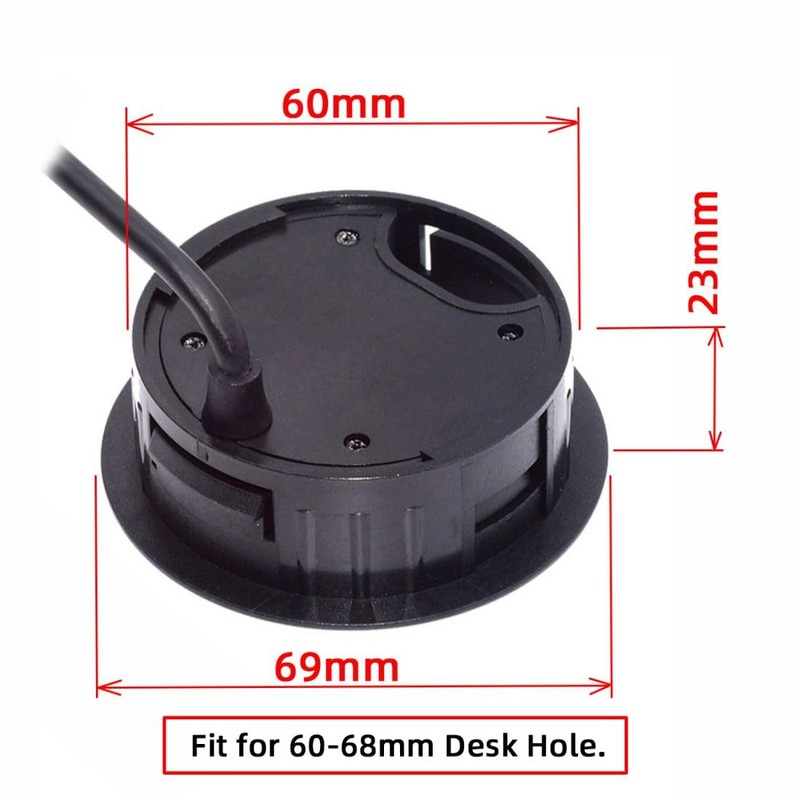 chenyang USB 3.0 Flush-Mounted Desktop Hub, 2 USB 3.0 Port/1