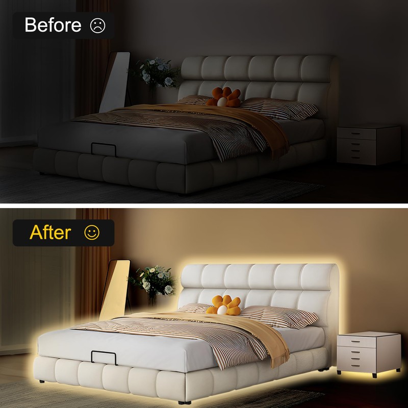 Pandery COB LED Strip Lights Warm White,24V Dimmable led Light