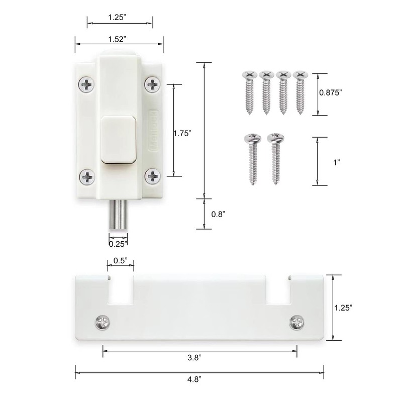 SDGINA Sliding Door Security Lock 2 Pack - Sliding Patio