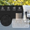SUNLAX 3'x16' Black Balcony Privacy Screen Fence Windscreen Cover Fabric
