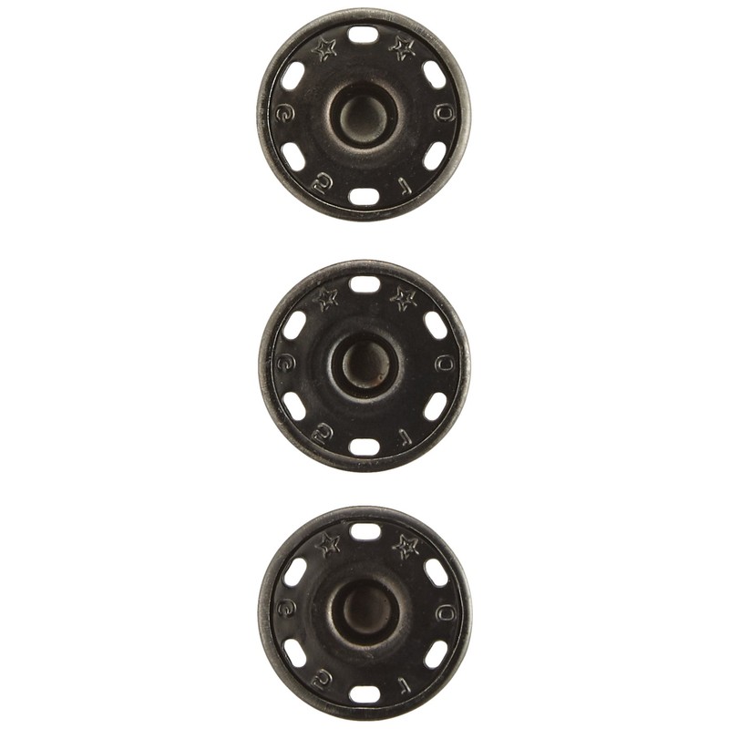 Clover スナップ 21mm 3組入り 黒 26-555