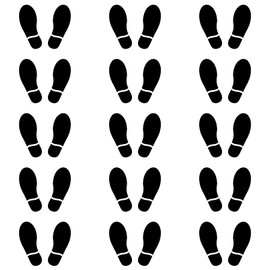 15 Pairs Social Distance Stickers for Floor Stickers Footprints Footprints ..