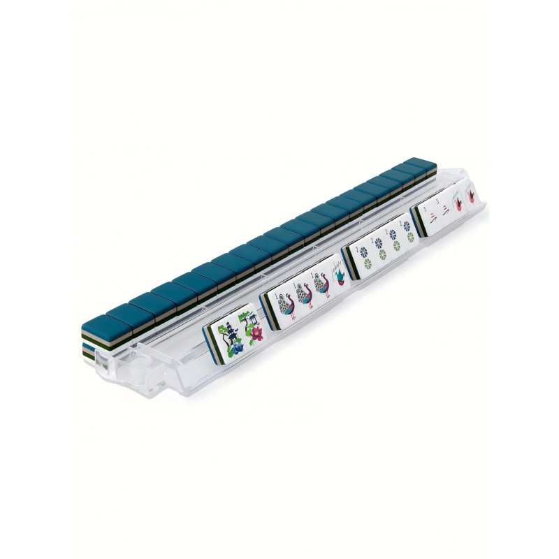 Luxury Custom Blue Singapore Mahjong Thick 4-Layer Acrylic Portable Home