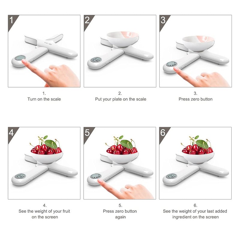 CAMRY Kitchen Scale, Digital Folding Food Scales for Travel Motorhome,