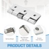 sourcing map 2Pcs Spring Hinge, 3" Length 304 Stainless Steel