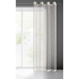 Eurofirany Transparent Curtain Irregular Net with Eyelets - 1 Piece Fishnet Transparent Bedroom Living Room Lounge