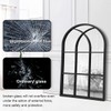 Dewfig Arched Window Wall Mirror, 30"x20" Window Pane Mirrors, Vanity