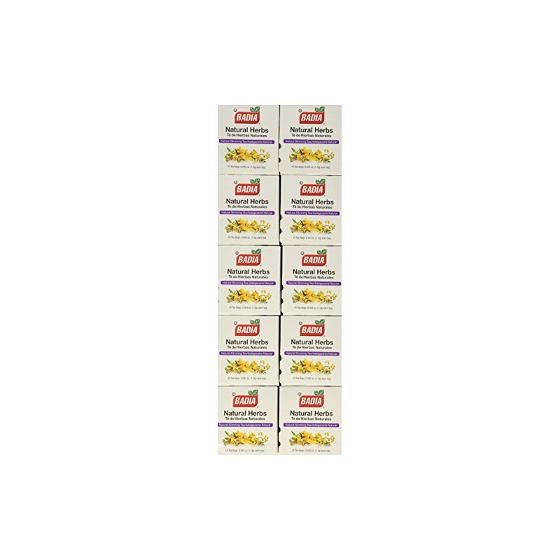 Badia Natural Herb Tea Bag, 10-Count Boxes (Pack of 20)