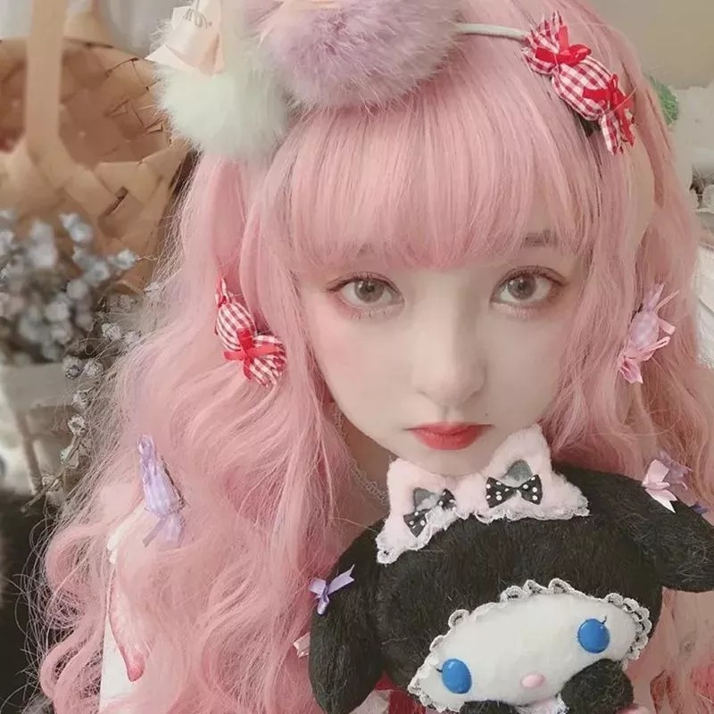 generic Cosplay De Peluca Larga Ondulada Rosa De Lady