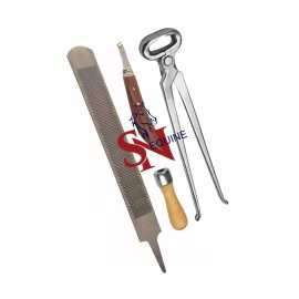 SN Equine Farrier Tool Kits Hoof rasp hoof Nippers hoof Knife 3 in 1 for Farriers