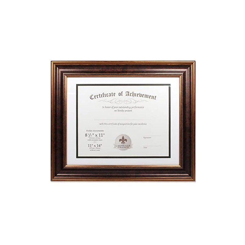 Lawrence Frames 11x14 Dual Use Bronze Beaded Document Frame