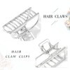Unicra Silver Fun Claw Clips Metal Hair Clips Decorative Fancy