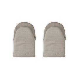 Le Creuset Set of 2 Mini Oven Mitts, 8", Sable