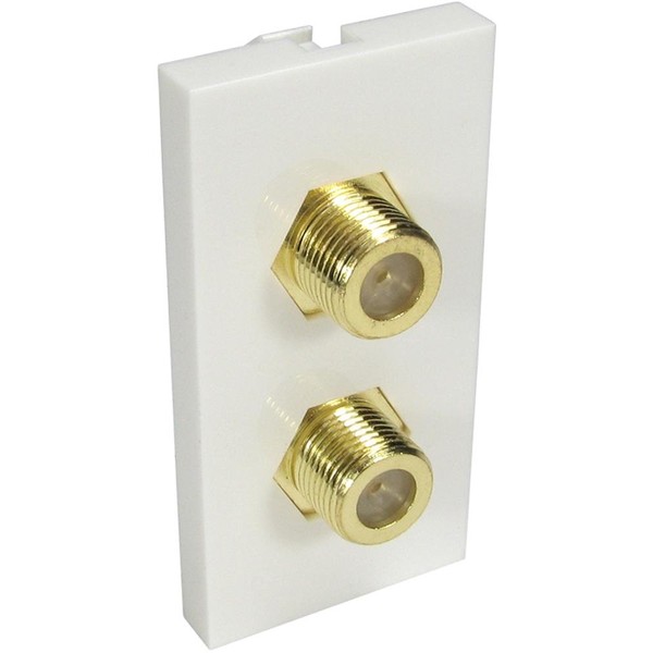 2X F-Connector EUROMOD Coupler, Wall Plates and Floor Boxes Audio