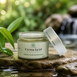 Crema Facial Hidratante con Ingredientes Naturales y Orgánicos a Base de Espirulina 45 g, Uso día y noche, Skincare para Hombre y Mujer, Hidratación Profunda